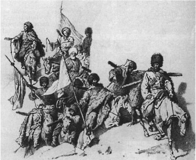 ЧЕЧНЯ. 1841 г. Чеченцы и армия Шамиля