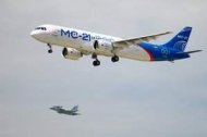 В России засняли полет нового пассажирского самолета