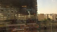 В центре Москвы горит высотка