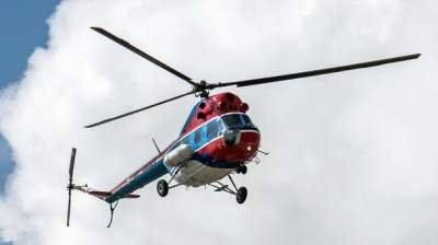 В России сгорел вертолет, совершивший жесткую посадку