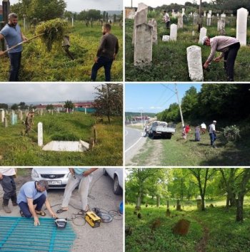 В Курчалоевском районе провели работу по очистке и благоустройству территорий кладбищ сельских поселений