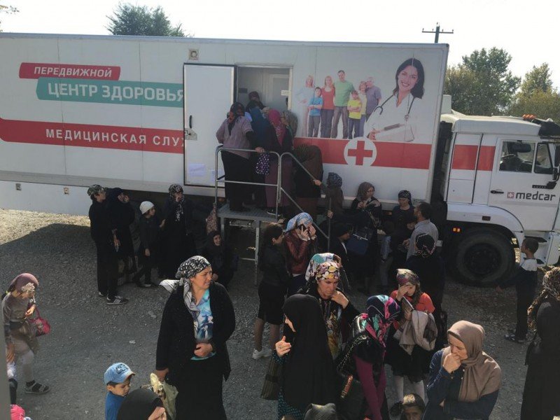Специалисты автопоезда «Забота о здоровье» обследовали жителей Хасавюртовского района
