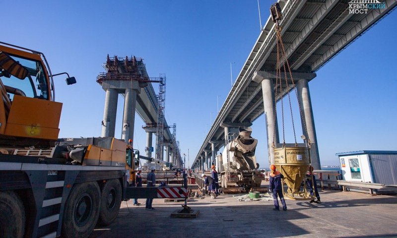 КРАСНОДАР. Завершилось возведение железнодорожных опор Крымского моста