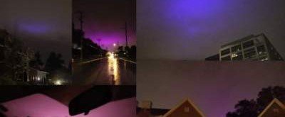 В американском небе появилось таинственное фиолетовое свечение