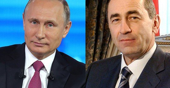 Владимир Путин поздравил Роберта Кочаряна с Новым Годом и Рождеством Христовым