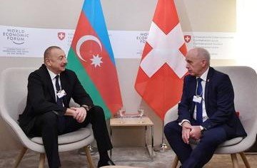 АЗЕРБАЙДЖАН. Ильхам Алиев и президент Швейцарии встретились в Давосе