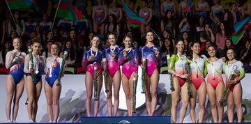 АЗЕРБАЙДЖАН. В Баку завершились отборочные соревнования в парных прыжках на батуте среди женщин
