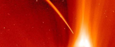Столкновение кометы с Солнцем засняли на видео
