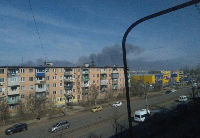 АСТРАХАНЬ. На подъезде к Астрахани крупный пожар в степи
