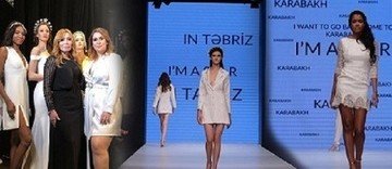АЗЕРБАЙДЖАН. Всемирно известный дизайнер Шервин Наджафпур представила коллекцию с лозунгами про Карабах и Тебриз