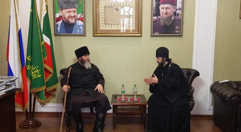 ЧЕЧНЯ. Муфтий Чечни с иеромонахом Григорием обсудил вопросы предстоящей мартовской конференции