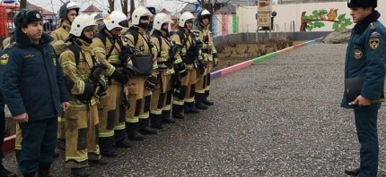 ЧЕЧНЯ. В Чечне проверяют боеготовность пожарных