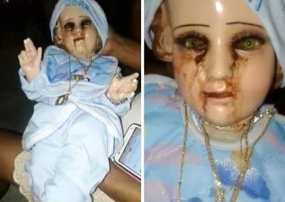 Статуя младенца Иисуса в Мексике заплакала кровавыми слезами
