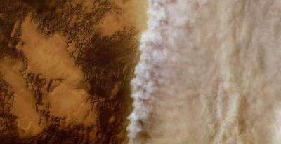 Ученые нашли причину появления пылевой бури на Марсе