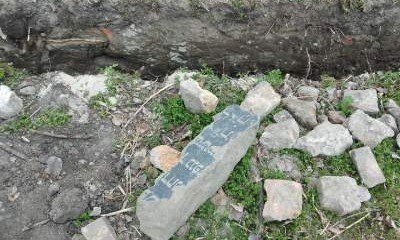 В Днепре нашли фрагмент старинного еврейского надгробия