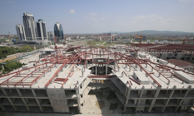 ЧЕЧНЯ. На строительстве ТРЦ «Грозный Молл» полностью завершены монолитные работы