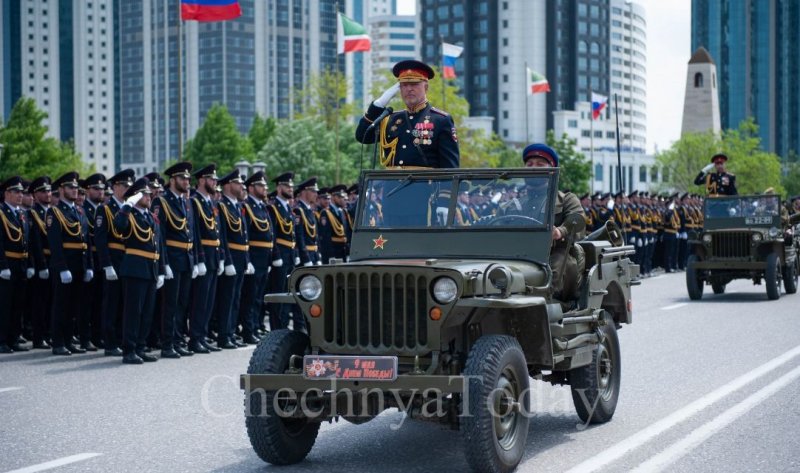 ЧЕЧНЯ. В Грозном прошел военный парад в честь 74-годовщины Дня Победы