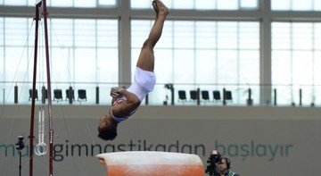 АЗЕРБАЙДЖАН. Медалисты в опорном прыжке у юношей определились на олимпийском фестивале в Баку