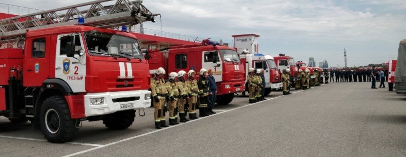 ЧЕЧНЯ. Пожарные провели учения на автодроме «Крепость Грозная»