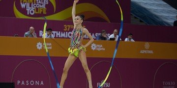 АЗЕРБАЙДЖАН. Марьям Сафарова: спасибо всем за поддержку на Чемпионате мира по художественной гимнастике в Баку!