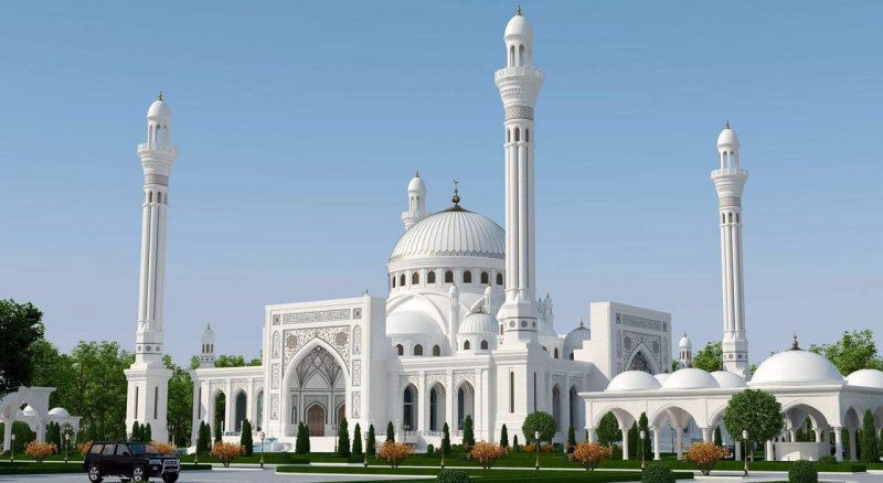 ЧЕЧНЯ. О новой крупнейшей мечети в Европе: белый мрамор, много золота и ручная роспись