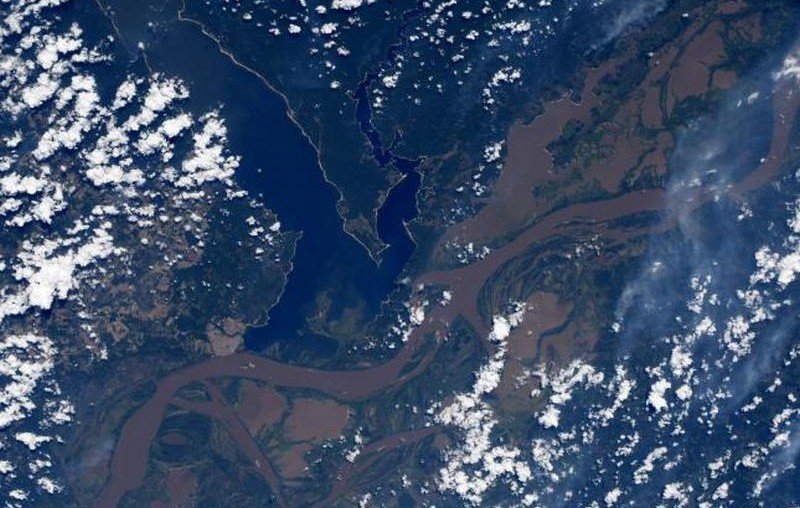 Астронавт показал, как выглядит Амазонка из космоса