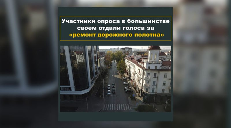 ЧЕЧНЯ.  Участники опроса в большинстве своем отдали голоса за «ремонт дорожного полотна»