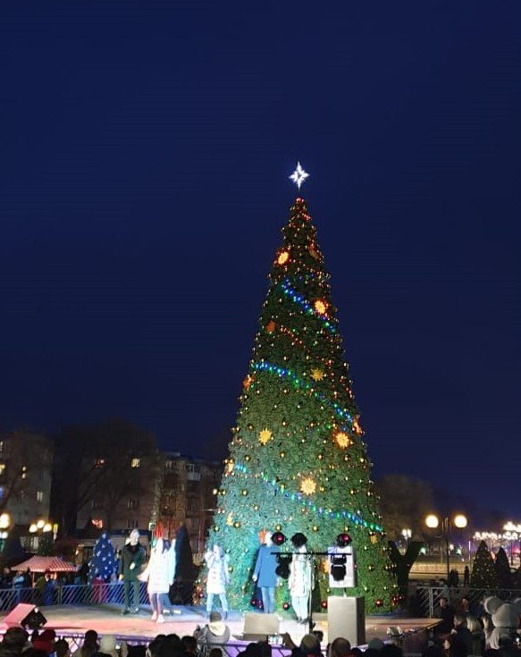 СТАВРОПОЛЬЕ. В Невинномысске зажгли новогодние огни на городской ёлке