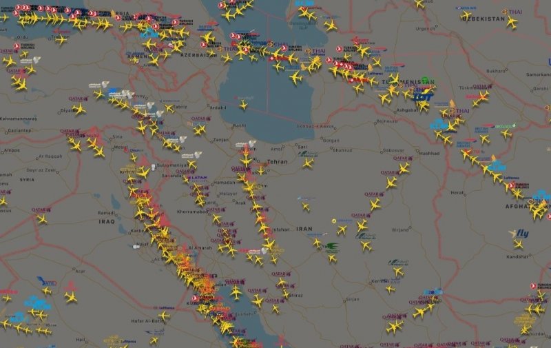АЗЕРБАЙДЖАН. Авиакомпании стали облетать Иран через Азербайджан и Туркмению (ФОТО)