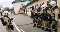ЧЕЧНЯ.  МЧС потушило учебный пожар в одной из школ Грозного