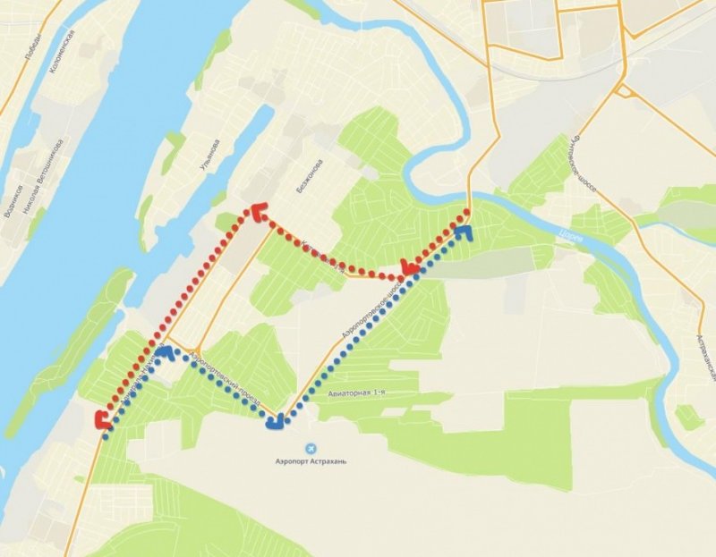 АСТРАХАНЬ. Аэропортовский проезд и 1-я Котельная стали односторонними