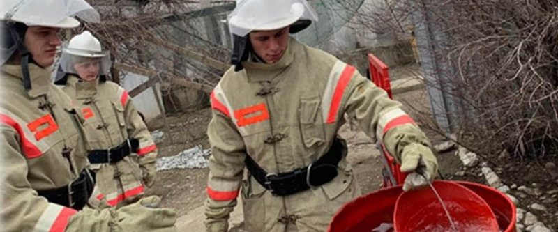 ЧЕЧНЯ. В Чеченской Республике военнослужащие ОГВ(с) провели противопожарную тренировку