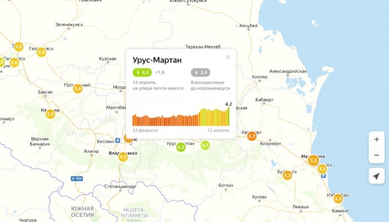 ЧЕЧНЯ. Урус-Мартан стал лидером рейтинга самоизоляции по версии «Яндекс»