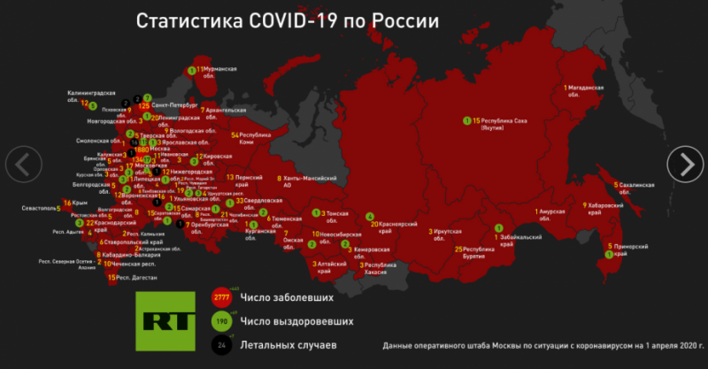 РОСТОВ. Коронавирус 1.04.2020-2. Приняла закон о кредитных каникулах, Крым и Кубань ушли на полный карантин, в Коми + 32 за сутки