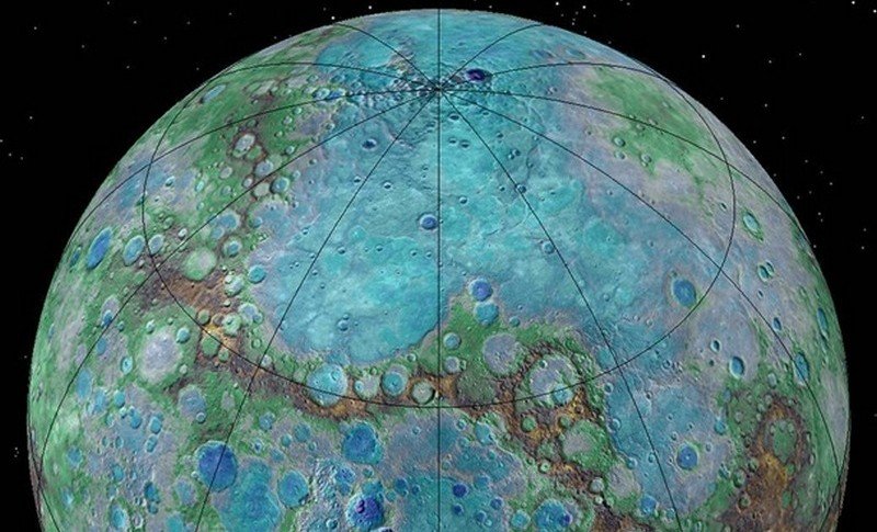 NASA создали цветовую карту поверхности Меркурия
