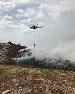 РОСТОВ. В Ростове горит полигон ТБО в Левенцовке