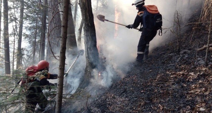 КЧР. В Карачаево-Черкесии в Тебердинском ущелье ликвидирован лесной пожар на площади 3,2 га