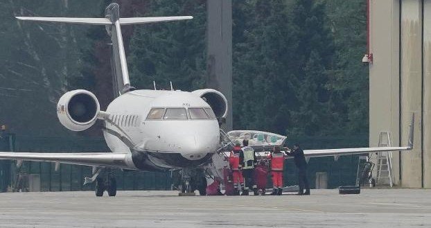 Самолёт с Алексеем Навальным приземлился в аэропорту Берлина