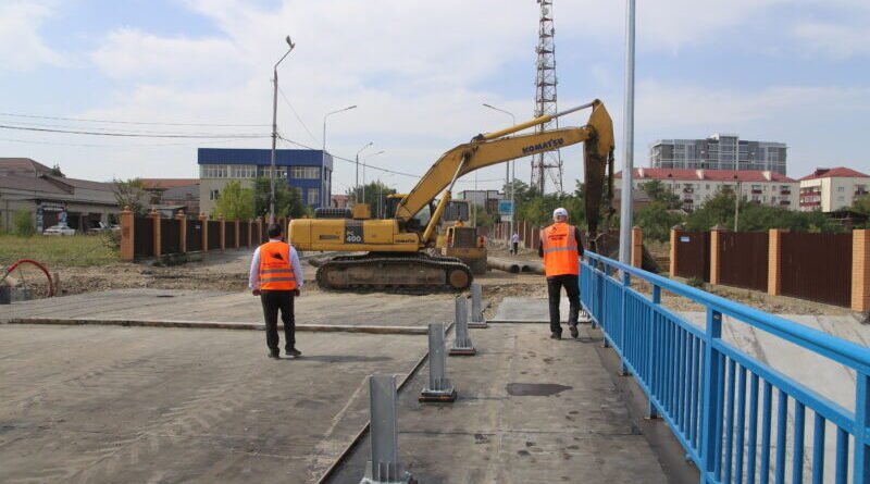 ЧЕЧНЯ.  Работы на мосту на ул. Слободская в Грозном идут к завершению