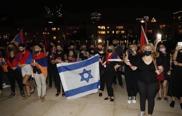 Армянская община проводит в Тель-Авиве акцию против продажи Израилем оружия Азербайджану