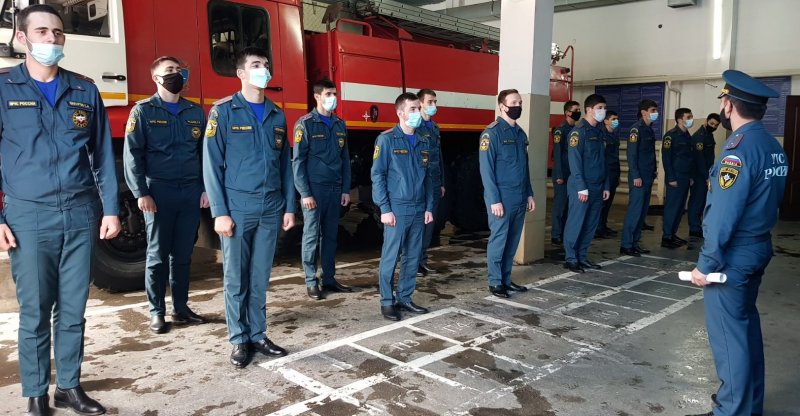 ЧЕЧНЯ. Курсанты Ивановской пожарно-спасательной академии проходят практику в ЧР