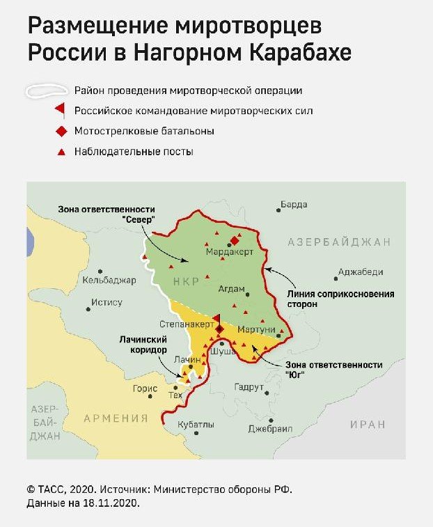 Размещение миротворцев России в Нагорном Карабахе