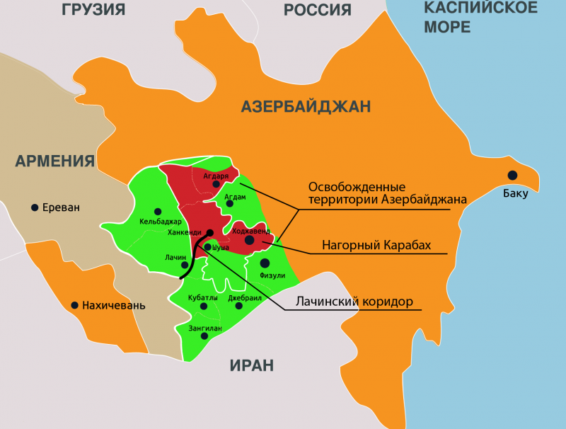 АЗЕРБАЙДЖАН. Лачинский коридор освобожден от символов оккупации