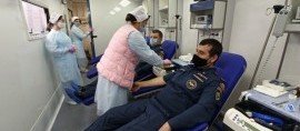 ЧЕЧНЯ. 60 сотрудников МЧС приняли участие в донорской акции