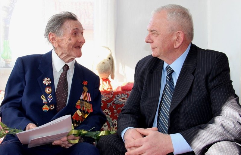 АДЫГЕЯ. Фронтовик Валентин Ткаченко отмечает 95-летний юбилей