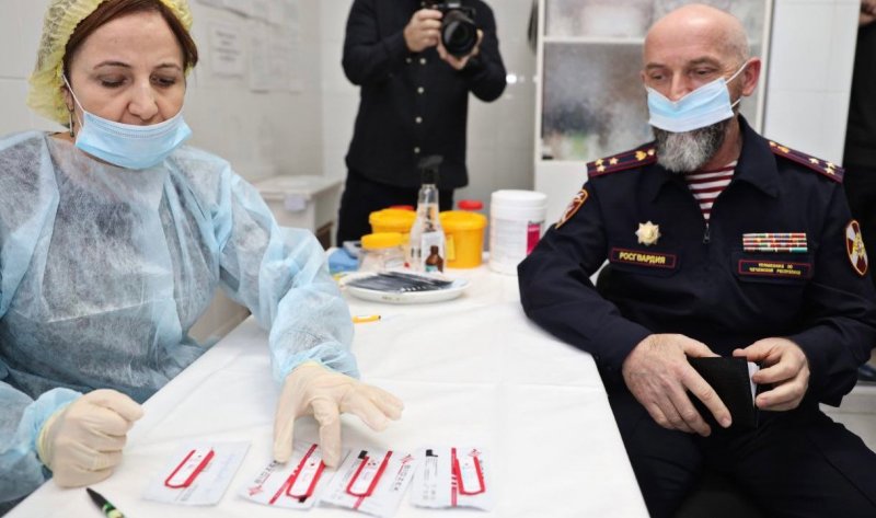 ЧЕЧНЯ. Военнослужащие Чеченской Республики прошли вакцинацию от коронавируса