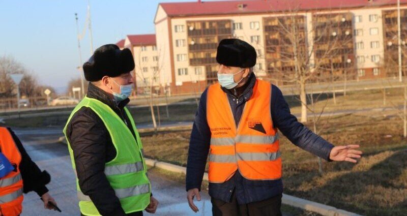 ЧЕЧНЯ. Выезд общественных контролеров на объекты дорожного нацпроекта г.Аргун