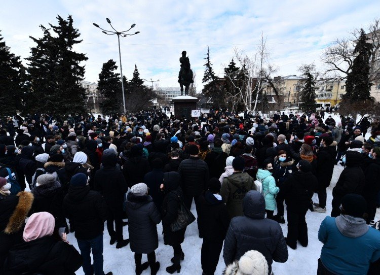 ВОЛГОГРАД. В Волгограде проходит несанкционированная акция протеста