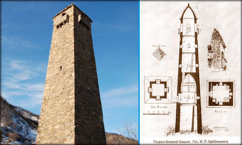 ЧЕЧНЯ. Процесс строительства вайнахской башни