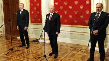 АЗЕРБАЙДЖАН. Владимир Путин провел переговоры с Ильхамом Алиевым и Николом Пашиняном